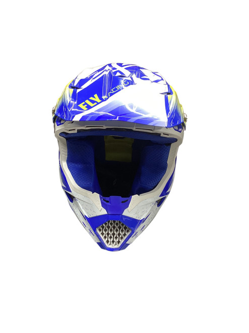 Vist Large View of Product Image Which is Used FLY RACING TOXIN Junior Motocross Helmet Yellow Extra Small
