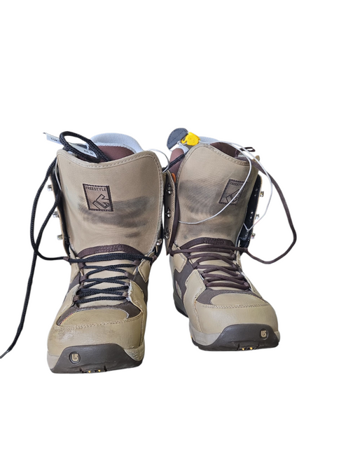 Vist Large View of Product Image Which is Used Burton FREESTYLE BOOTS Mens Snowboard Boots Tan Senior 10