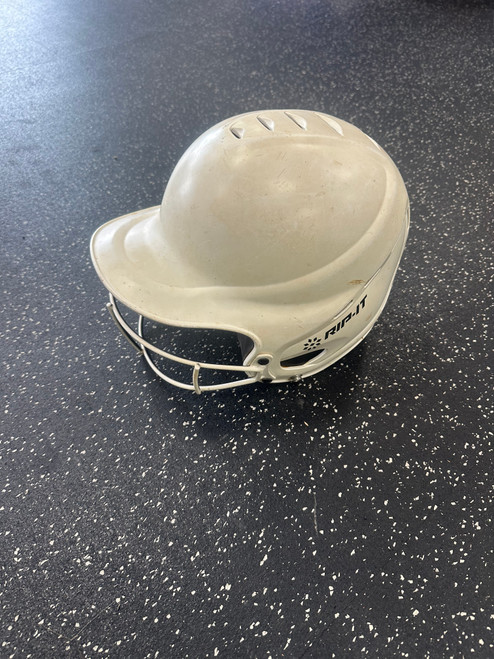 Vist Large View of Product Image Which is Used RIP-IT HELMET Batting Helmet w/Mask White MD