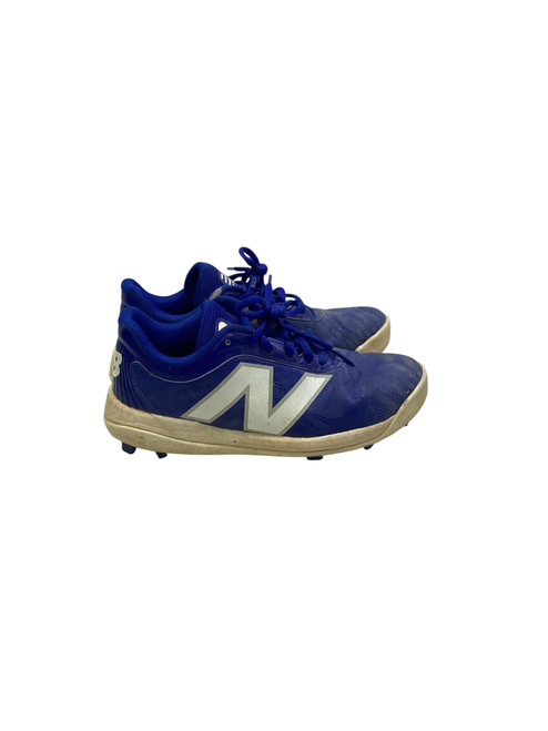 Vist Large View of Product Image Which is Used New Balance BLUE CLEATS BB/SB Cleats Royal Blue Junior 03.5