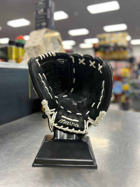 Vist Large View of Product Image Which is Used Mizuno GPSL 1200F3 RH Throw Fastpitch Gloves Black 12"