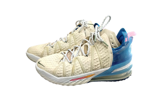 Vist Large View of Product Image Which is Used Nike LEBRON 18 LA Basketball Shoes M Almond Senior 11.5