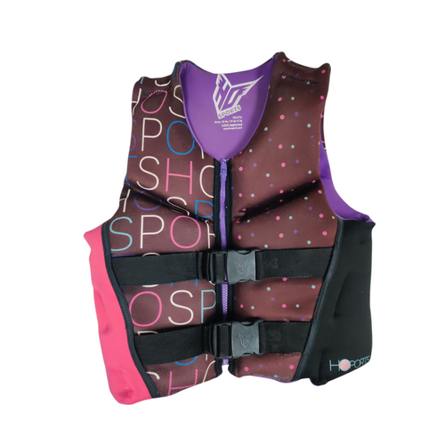 Vist Large View of Product Image Which is Used Ho Sports Youth PFD Purple Youth 50-90lbs