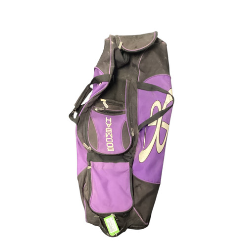 Vist Large View of Product Image Which is Used BoomBah CATCHERS ROLLING BAG BB/SB Player Wheeled Bag Black And Purple