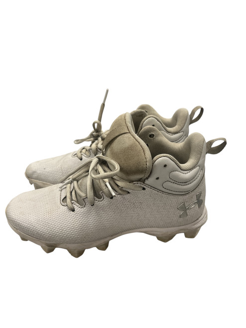 Vist Large View of Product Image Which is Used Under Armour Jr FB Cleats White Junior 04