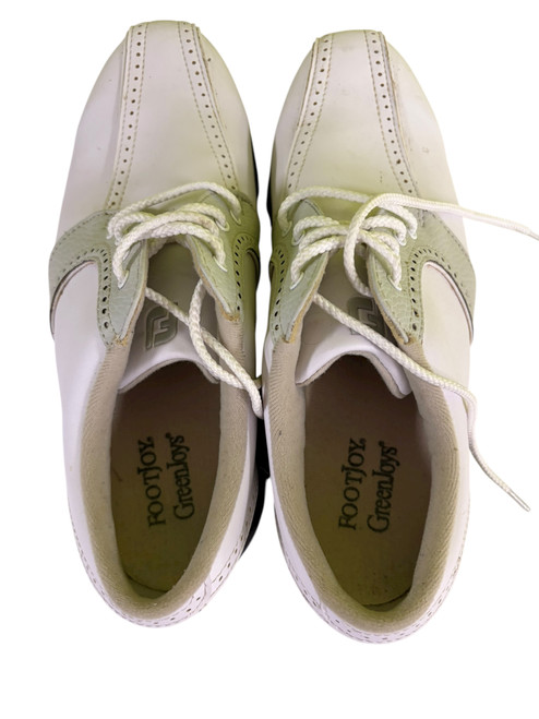 Vist Large View of Product Image Which is Used Foot Joy Mens Golf Shoes White Senior 8.5