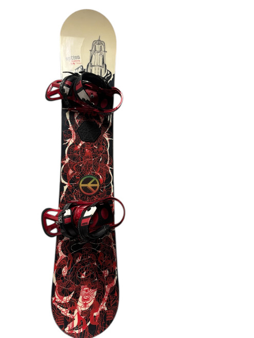 Vist Large View of Product Image Which is Used Option MOTIVE Snowboard Black And Red 154 cm w/ MD Burton Cartel Bindings