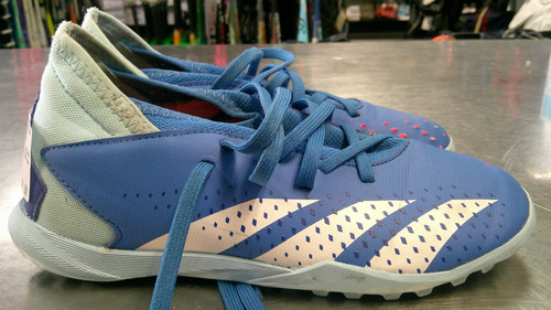 Vist Large View of Product Image Which is Used Adidas Soccer Indoor Shoes Royal Blue Junior 02.5