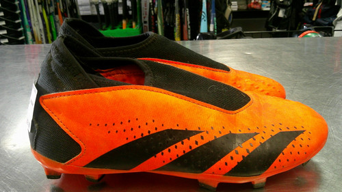 Vist Large View of Product Image Which is Used Adidas Soccer Cleats Orange Junior 03.5