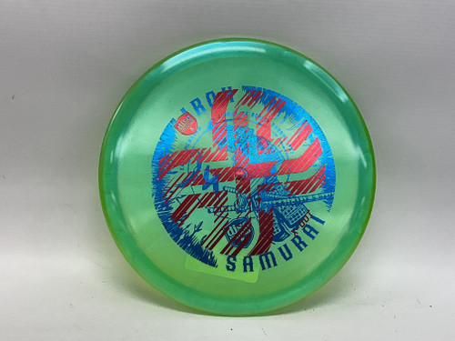Vist Large View of Product Image Which is Used Discmania SAMURAI X OUT PUTTER Disc Golf Putter Green