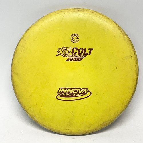 Vist Large View of Product Image Which is Used Innova XT COLT Disc Golf Putter Yellow 176g