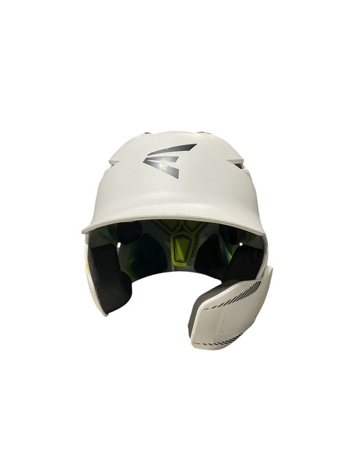 Vist Large View of Product Image Which is Used Easton WHITE HELMET JAW GUARD Batting Helmet No Mask White One Size