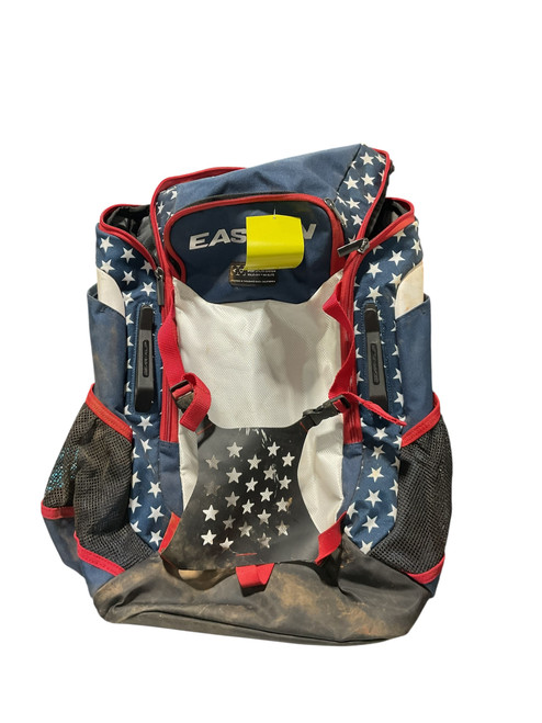 Vist Large View of Product Image Which is Used Easton USA BACKPACK BAG BB/SB Player Backpack White/Red/Navy