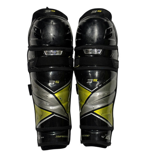 Used Bauer 3S Senior Shin Guards Black 14" 11406-S000107331 Vist Large View of Product Image Which is Used Bauer 3S Senior Shin Guards Black 14"