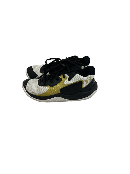 Vist Large View of Product Image Which is Used Under Armour Jet Jr 2 Basketball Shoes Y Black And White 