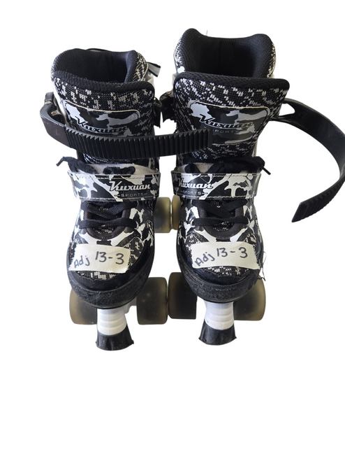 Vist Large View of Product Image Which is Used KUXUAN ADJ 13-3 SKATES Junior Roller Quad Skates Black Adjustable