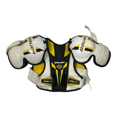 Vist Large View of Product Image Which is Used Bauer ONE 40 Youth Shoulder Pads SM