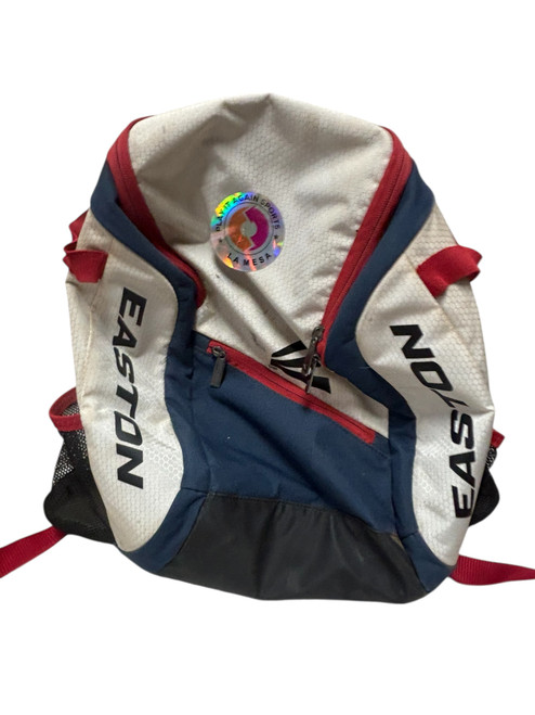 Vist Large View of Product Image Which is Used Easton GAME READY USA Youth Baseball Backpack USA