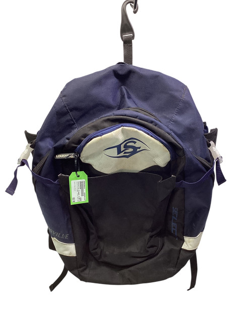 Vist Large View of Product Image Which is Used Louisville Slugger 2 BAT BACK PACK BB/SB Player Backpack Navy Blue