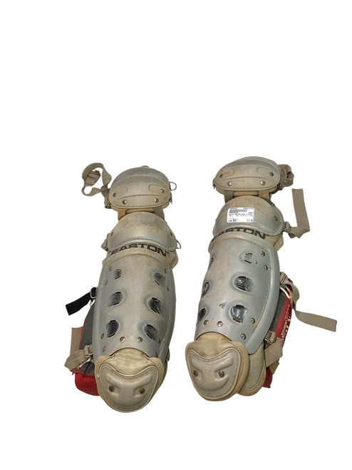 Vist Large View of Product Image Which is Used Easton EASTON SHIN GUARDS Catchers Leg Guards Grey Adult