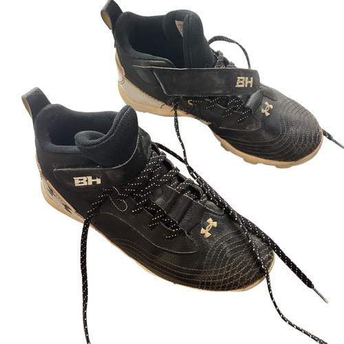 Vist Large View of Product Image Which is Used Under Armour BRYCE HARPER 5 MID BB/SB Cleats Black Senior 5