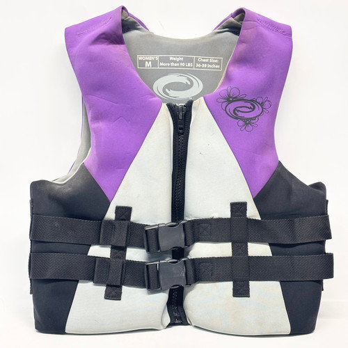 Vist Large View of Product Image Which is Used ORAGEOUS Adult PFD Black And Purple MD