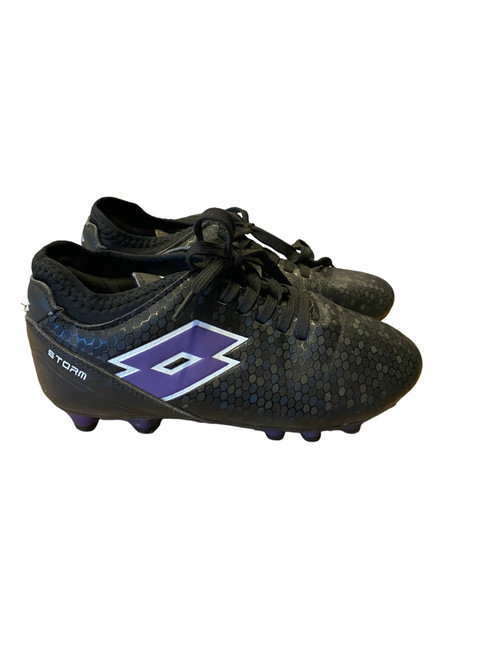 Vist Large View of Product Image Which is Used Lotto Soccer Cleats Black Junior 02