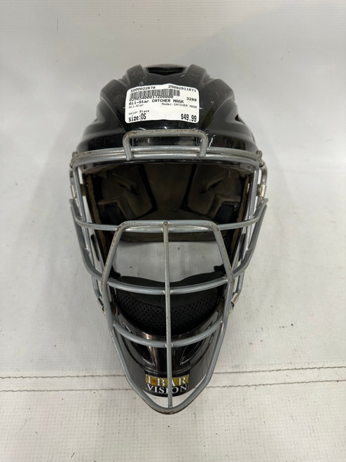 Vist Large View of Product Image Which is Used All-Star CATCHER MASK Catchers Helmet w/Mask Black One Size