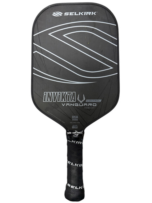 Vist Large View of Product Image Which is Used Selkirk INVIKTA VANGUARD Pickleball Racquet Black