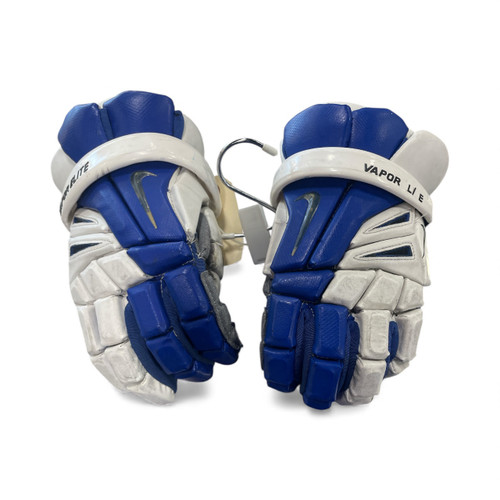 Vist Large View of Product Image Which is Used Nike VAPOR ELITE Lacrosse Gloves Mens White MD