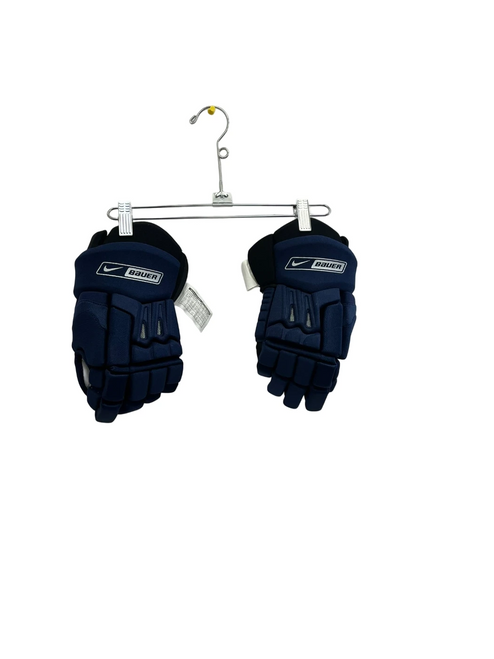 Vist Large View of Product Image Which is Used Bauer Supreme 30 Junior 12" Hockey Gloves Navy Blue 