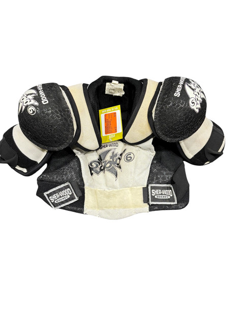Vist Large View of Product Image Which is Used Sher-wood RAPTOR 6 Junior Shoulder Pads LG