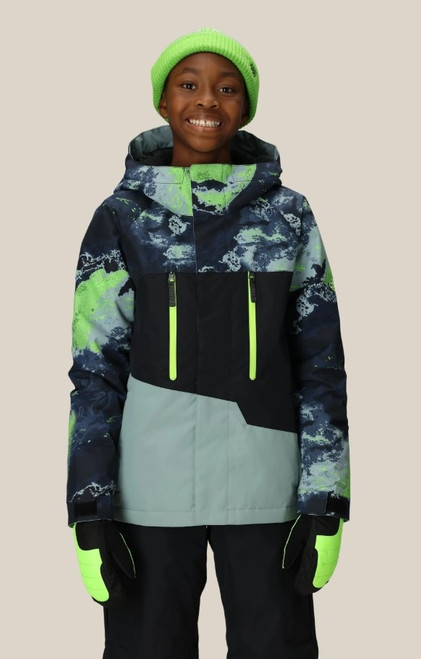 Vist Large View of Product Image Which is New 686 26 GEO INSULATED JACKET BLUE HEMISPHERE COLORBLOCK SM