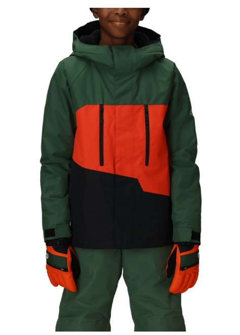 Vist Large View of Product Image Which is New 686 26 GEO INSULATED JACKET MOSS GREEN COLORBLOCK SM