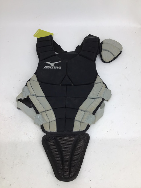 Vist Large View of Product Image Which is Used Mizuno SAMURAI 14IN YOUTH CHEST PROTECTOR Catchers Chest Protector Black Youth