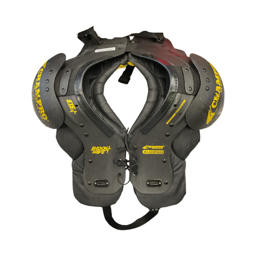 Vist Large View of Product Image Which is Champro SHOCK WAVE FB Shoulder Pads Black XL