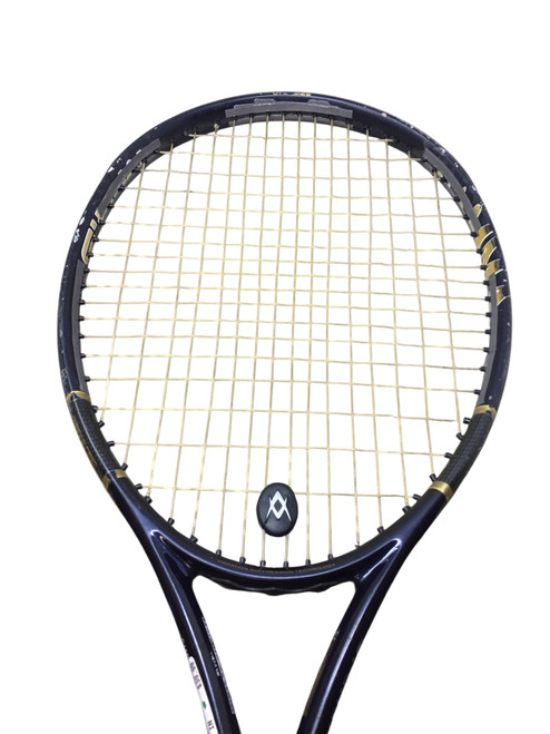 Vist Large View of Product Image Which is Used Gamma Sports M-4.5 Adult Tennis Racquet Navy Blue 4 1/2"