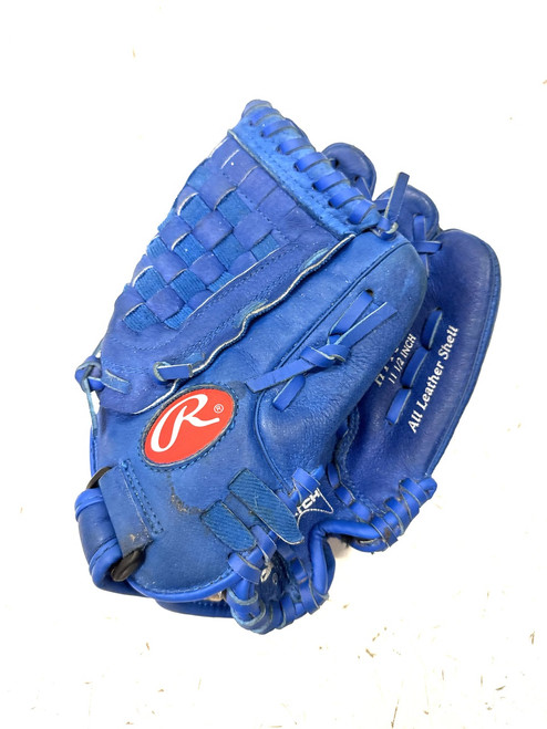 Vist Large View of Product Image Which is Used Rawlings HIGHLIGHT BB/SB Glove RH Throw Royal Blue 11 1/2"