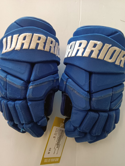 Vist Large View of Product Image Which is Used Warrior Junior Gloves Royal Blue 11"