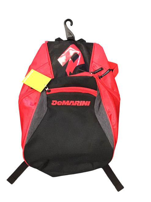 Vist Large View of Product Image Which is Used Demarini BASEBALL BAG BB/SB Player Carry Bag Red