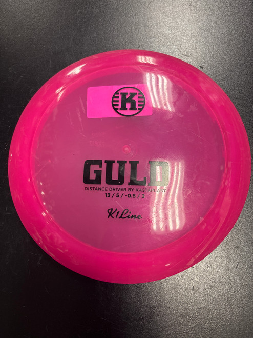Vist Large View of Product Image Which is Used Kastaplast GULD DRIVER Disc Golf Driver Pink