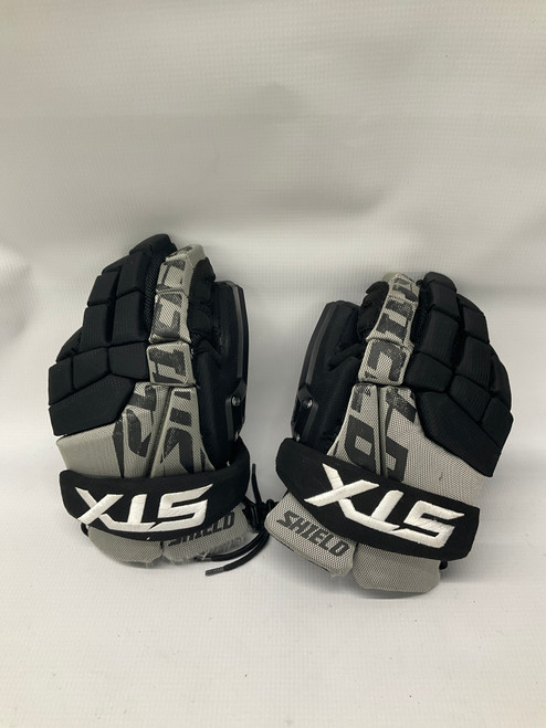 Vist Large View of Product Image Which is Used STX SHIELD Lacrosse Gloves Mens Black 10"
