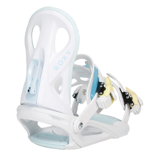 Vist Large View of Product Image Which is New Roxy Viva 2026 Snowboard Bindings White- MD/LG