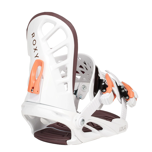 Vist Large View of Product Image Which is New Roxy Lola 2026 Snowboard Bindings White- SM/MD