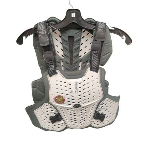 Vist Large View of Product Image Which is Used ROCKFIGHT Mens Motocross Chest Protector White