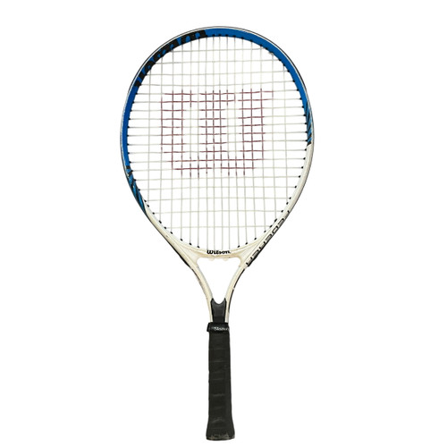 Vist Large View of Product Image Which is Used Wilson FEDERER 23 Junior Tennis Racquet Navy Blue 23"
