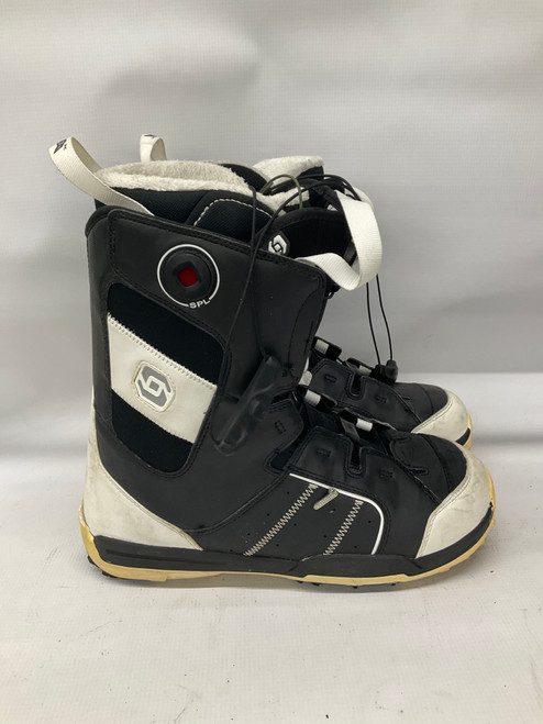 Vist Large View of Product Image Which is Used Salomon SOLACE SNOWBOARD BOOT Mens Snowboard Boots Black And White Senior 10.5