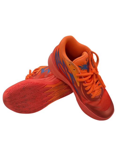 Vist Large View of Product Image Which is Used Puma Basketball Shoes M Orange Junior 03.5