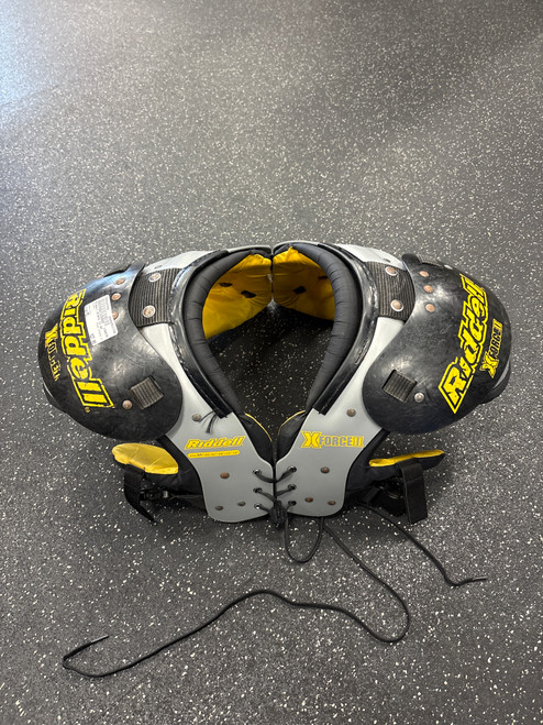 Vist Large View of Product Image Which is Used Riddell XFORCE II FB Shoulder Pads Grey MD