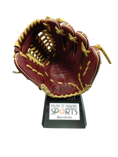 Vist Large View of Product Image Which is Used Rawlings S1175MTS BB/SB Glove RH Throw Maroon 11 3/4"